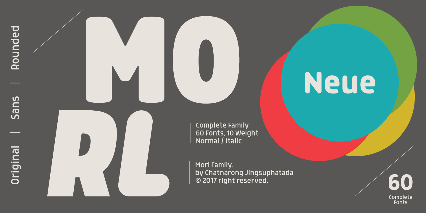 Przykład czcionki Morl Semi Light Italic